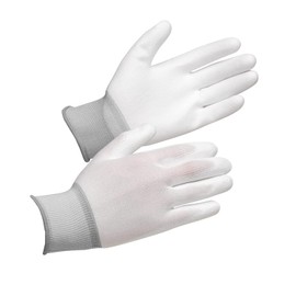Midori Anzen MCG500N Low Dust Generation Work Gloves, Palm Coating, Large, Pack of 10 Pairs