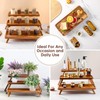 3 Tiered Serving Tray 17 Inch Wooden Cupcake Stand Foldable