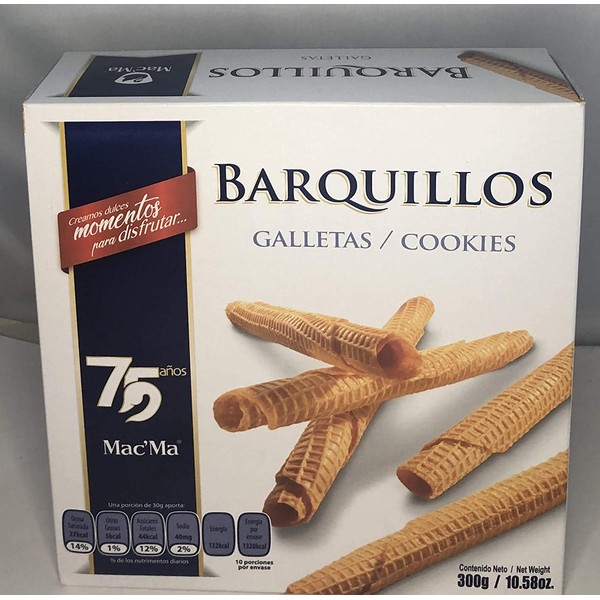 Authentic Mac'Ma Barquillos Wafer cookies galletas 10.58 OZ