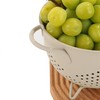 Metal Colander 5 Quart Powder Coated Self-draining Metal Strainer with
