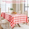 Shunshi 2 Pack Plastic Tablecloths 137x274cm, Disposable Checkered Rectangle Tablecloth,