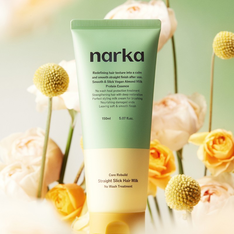 narka Straight Slick Hair Milk 150ml Set (+Hair Pack 10ml*3ea)