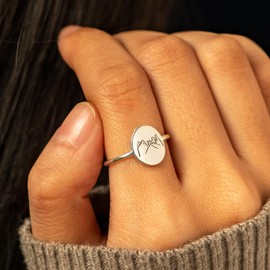 STORYJEWELLERY Pinky Promise Ring for Best Friends, Friendship Rings, 925 Sterling Silver Pinky Promise Ring for Friends, Gifts for Best Friend Women, Best Friend Birthday Gifts for Women