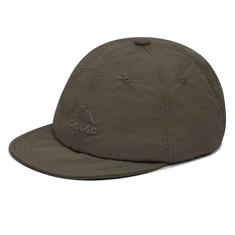 Clakllie Flat Brim Baseball Cap Soft Short Bill Cap Nylon