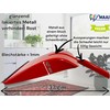 MAAJ Dustpan / Sweeper Shovel Red Metal with Rubber Lip