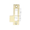 3.5" Antique Brass Mortise Door Strike Plate – Solid Brass