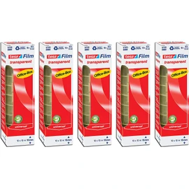 tesafilm® 57370 Klebefilmrollen transparent in praktischer 10 Rollen Office Box, 10m x 15mm (5er Pack = 50 Rollen)