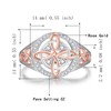 Anillo nudo de bruja de plata de ley 925 con