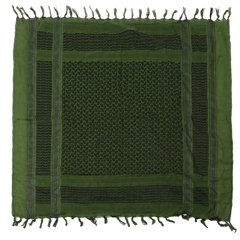 Scarf Head Wrap Breathable Kerchief Comfortable Shawl Green with Tassels