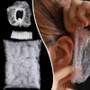 100 Pcs Clear Earmuffs - Waterproof Plastic Ear Covers for