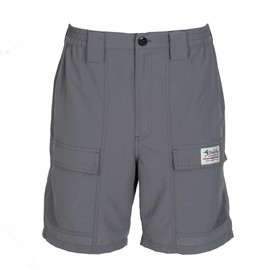 Bimini Bay Outfitters LTD Grand Cayman II Men's Fishing Short Featuring BloodGuard (Grey, XL)