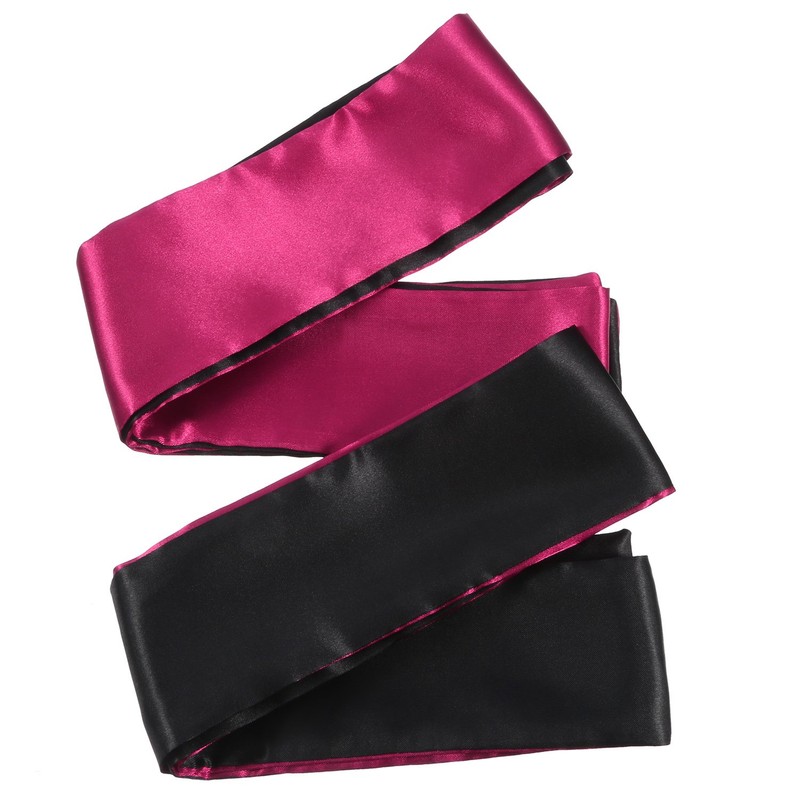 Hestya 2 Pack Sleeping Mask Satin Eye Mask (Black Red)