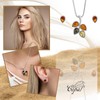 Copal Women's Jewellery Set with Amber Pendant and Earrings 925