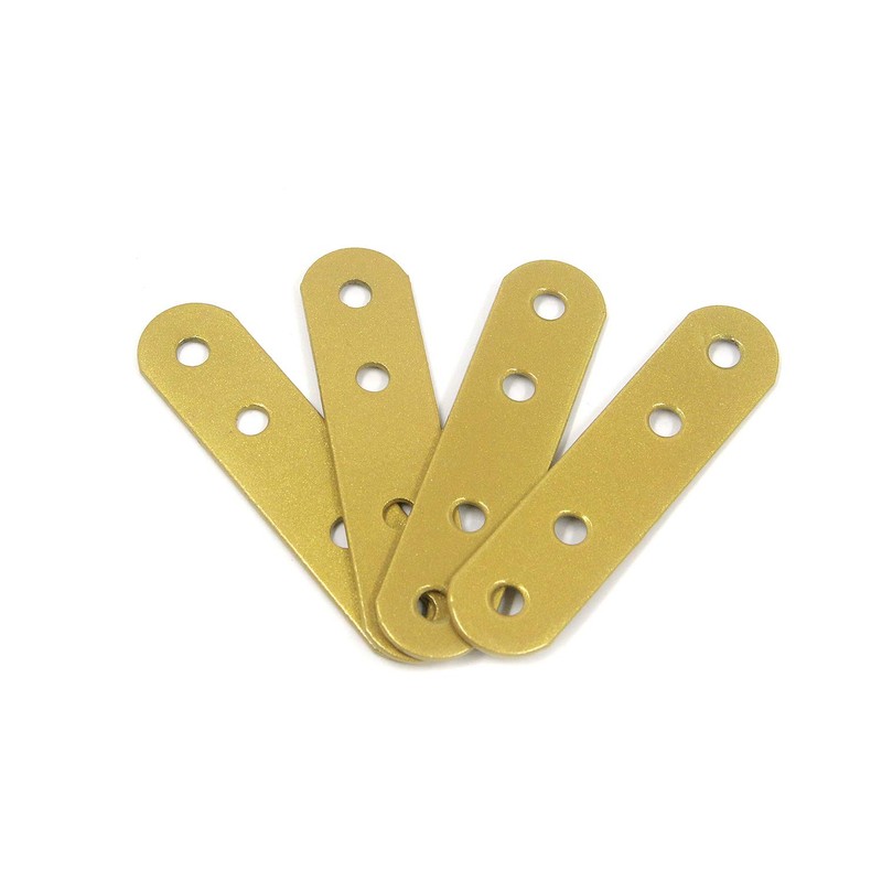MY MIRONEY 10-Pack Gold Straight Braces 2.95" x 0.71" Flat