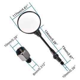 GOOFIT 8mm 10mm conversion screw Side Mirrors 360° Adjustment rotatable handlebar Compatible with ATV UTV Dirt Bike Quad Scooter Moped Motorcycle Go Kart Buggy Quad Buyang