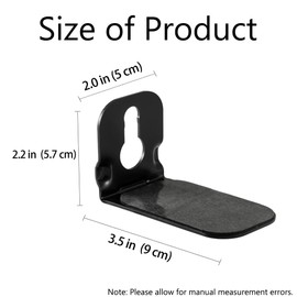 2Pcs Black Sound Bar Brackets with Screws, Speaker Accessories, Wall Mounting Soundbar Holder Kit for Home and Cinema(A)