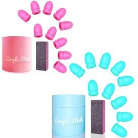 Magnetic Time Gel Nails Polish Remover Refill Kit - 2-in-1 Mix Set with Soak Off Caps & Buffers - Quickly Removes Poly Gel & Acrylic Nails - Simple, Comforting & Effective