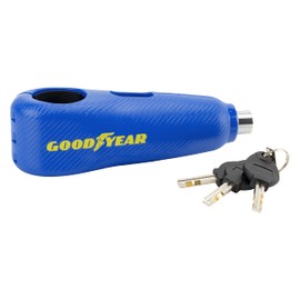 Goodyear Blue Motorcycle Lever Lock with Alarm 120dB