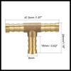 Hihaha Car 5/16" 8mm Brass Barb Hose Fitting Tee T