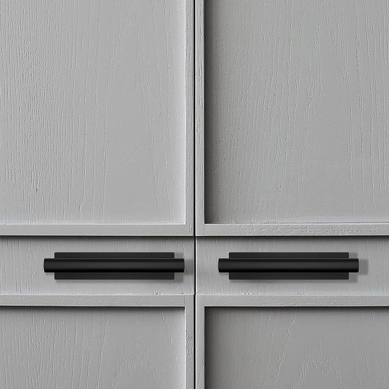 kwa heri Self-Stick Push Pull Helper Black Hidden Cabinet Handles