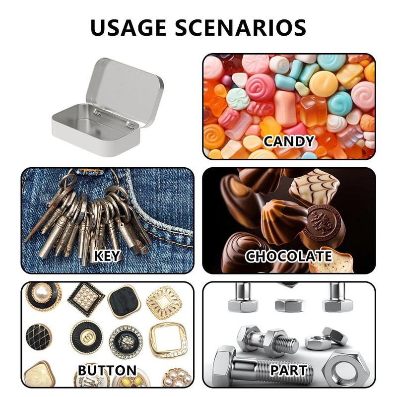 2 PCS storage iron box with Lid,metal rectangular storage container,