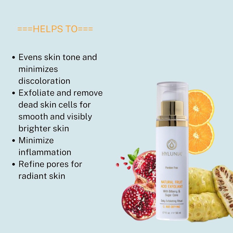 Hylunia Natural Fruit Acid Exfoliant With Bilberry & Sugar Cane