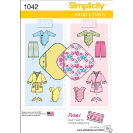 Simplicity Boy and Girl Baby Layette Baby Clothing And Blanket Sewing Pattern, Infant Sizes XXS-L