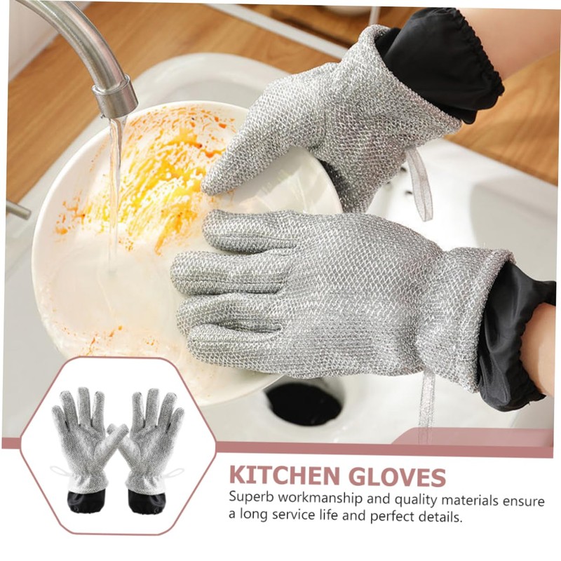 SAFIGLE Reusable Kitchen Cleaning Gloves Long Dishwashing Gloves for Safe