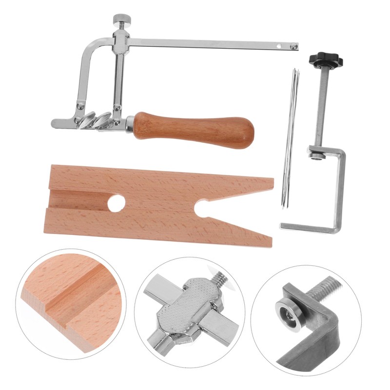 Hohopeti 1 Set Professional Shaped Jeweler Saw with Bench Clamp