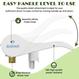 6mm Slim Bidet with Filter, Bidet Attachment for Toilet, Bidets Toilet Seat Sprayer Jet with Dual Nozzles Front & Back Washing for Women Men Easy Use Right Handle Non-Electric Fresh Cold Water Bidets