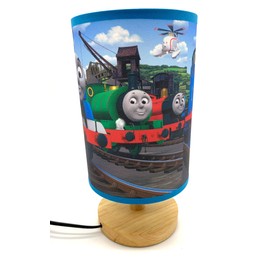 The Train Table Lamp Bedside Night Light Wood Base Room Decoration or Great Gift Ideas