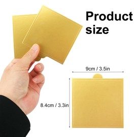 IHDYPPEW 600 PCS 3.5x3.3 inch Mini Square Cake Boards,Premium Golden Mousse Cake Board, Versatile Cupcake Bases & Dessert Displays, Perfect for Parties and Special Occasions(Grease Proof)