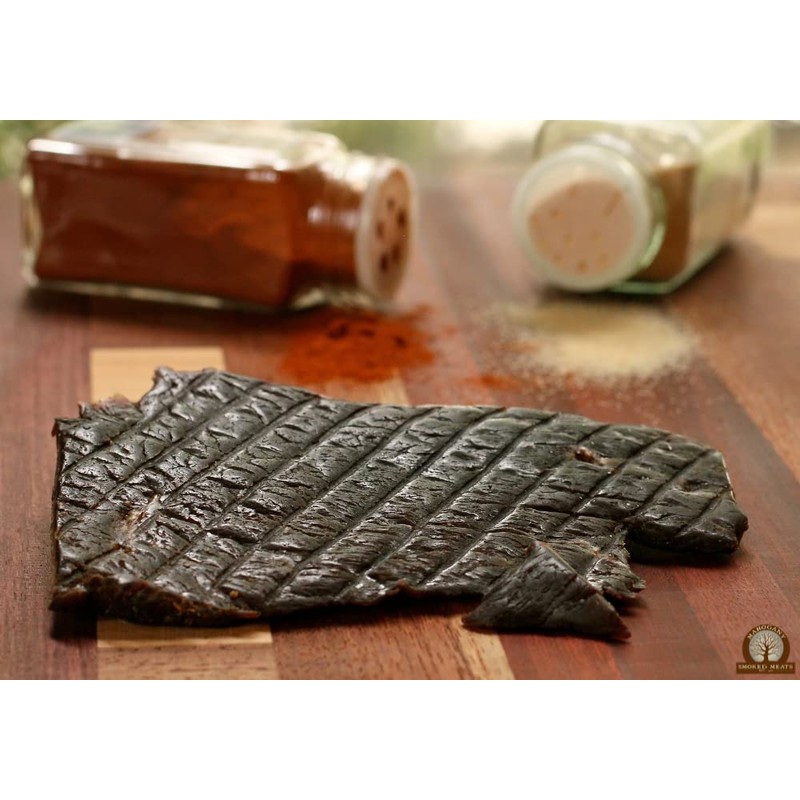 Mahogany Smoked Meats: Teriyaki Elk Jerky - 8oz