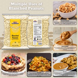 Rani Peanuts Skinless (Blanched, Uncooked) 28oz (1.75lbs) 800g ~ All Natural | Vegan | Gluten Friendly | Kosher | Fresh Product of USA ~ Spanish Grade Groundnuts