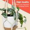 Macrame Plant Hangers for Indoor and Outdoor Use, Set of