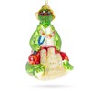 BestPysanky Alligator on The Beach Glass Christmas Ornament