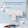 Plug Extension Socket with 180 Degree Rotating UK Plug, 3