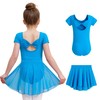 DIPUG - Leotardos de ballet para niñas con falda extraíble