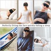 2 Pack Sleep Mask, 100% Blackout & Zero Pressure, Luoqun88