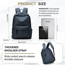 HPLQQ School Backpack for Women Men College High School Bag for Boys Girls Lightweight Casual Travel Rucksack 14 inch Laptop Backpack Water Resistant Bookbag,A11-Royal Blue