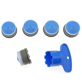 OZXNO 1 Set 24mm Faucet Filter Restrictor Faucet Aerator Wrench Restrictor Replacement Parts for Bathroom or Kitchen (1×Aerator Key, 5×Tap Aerators)