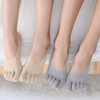 Feliciay 4 Pairs Toe Socks Five Finger No-Show Socks Breathable