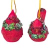 Raz 2.5" Cardinal with Wreath Ornament Set of 2