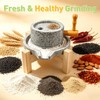 Natural Stone Grain Mill, Manual Granite stone grinder with Wooden