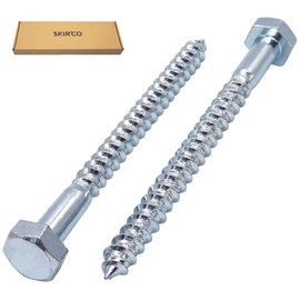 SKIR'CO Pack of 15 DIN 571 Galvanised Steel Hex Head Wood Screws M10 x 120 mm Screws Hex Head Key Screws