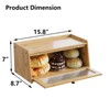 K KELBEL Bamboo Bread Box for Kitchen Counter，Bread Box with