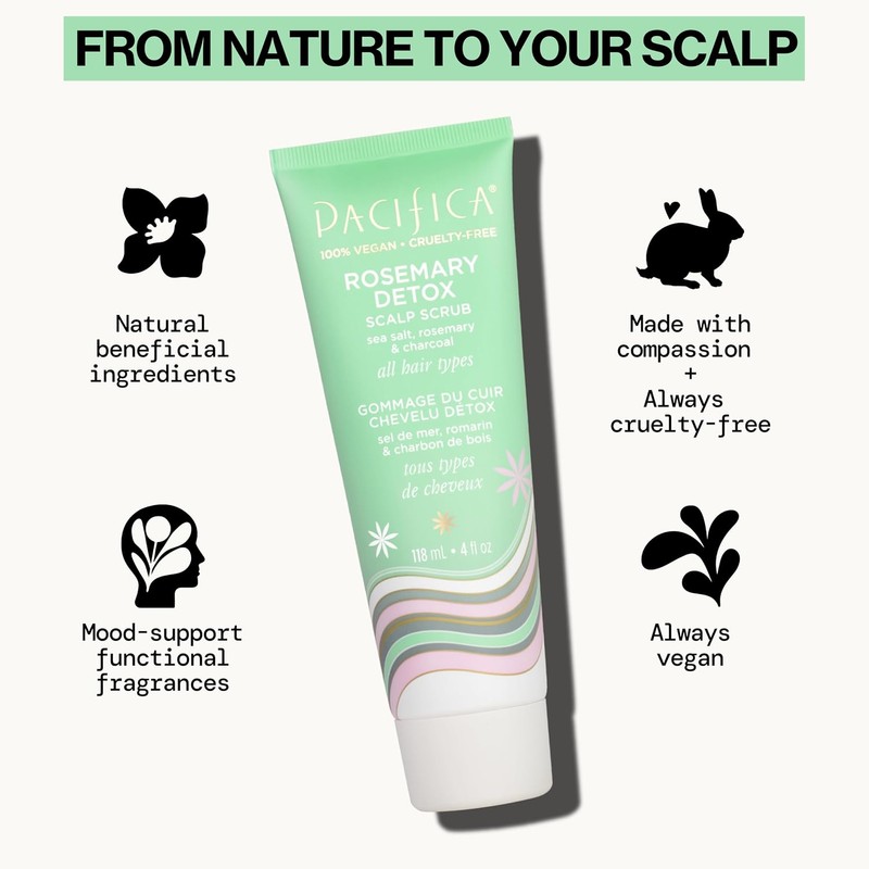Exfoliante para cuero cabelludo Pacifica Desintoxicante de Romero – 687735641502
