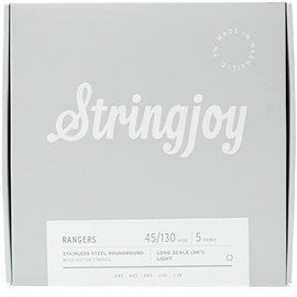 Stringjoy Rangers Stainless Steel Long Scale 5-string Bass Strings - Light Gauge (.045 - .130)