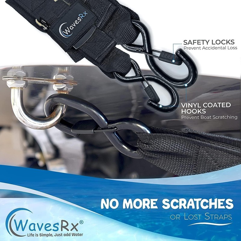 WavesRx Premium Boat & Jet Ski Trailer Transom Tie Down