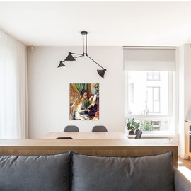 A&T ARTWORK Girls at the Piano by Pierre-Auguste Renoir Painting Reproductions Reproductions,Giclee Canvas Prints Wall Art for Home Decor,30x24 inches